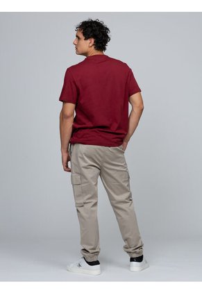 Camiseta Vino Tinto Con Monograma 30s Calvin Klein