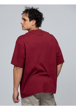 Camiseta Vino Tinto Con Gráfico De Monograma Calvin Klein Calvin Klein