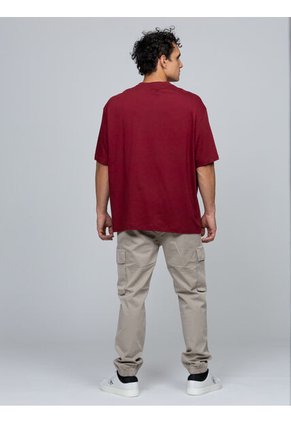 Camiseta Vino Tinto Con Gráfico De Monograma Calvin Klein Calvin Klein