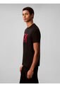Camiseta Negra Con Estampado Gráfico De Monograma Calvin Klein de Calvin Klein