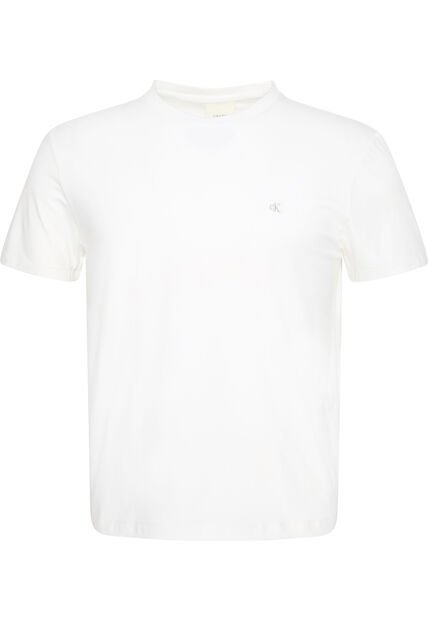 Camiseta Blanca Slim De Manga Corta Calvin Klein