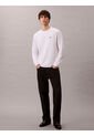 Camiseta Blanca De Manga Larga Con Monograma Calvin Klein de Calvin Klein