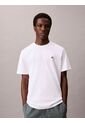 Camiseta Blanca Regular De Manga Corta Con Monograma Bordado Calvin Klein de Calvin Klein