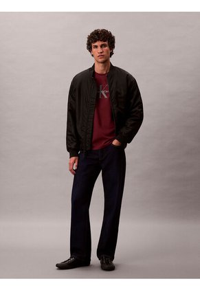 Camiseta Vino Tinto 20s Con Estampado Gráfico De Monograma Calvin Klein