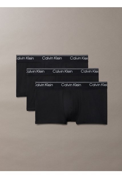 Pack Negro De 3 Bóxers De Talle Bajo - Microfibre Stretch Calvin Klein