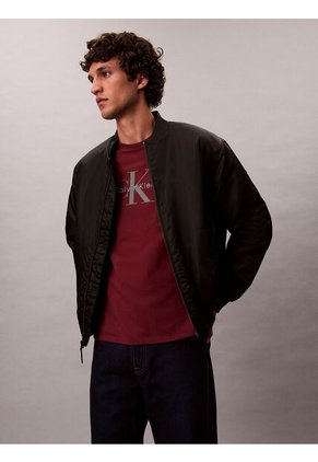 Camiseta Vino Tinto 20s Con Estampado Gráfico De Monograma Calvin Klein