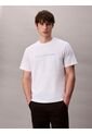 Camiseta Blanca Con Logo Gráfico Apilado Calvin Klein de Calvin Klein