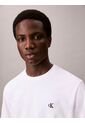 Camiseta Blanca Regular De Manga Corta Con Monograma Bordado Calvin Klein de Calvin Klein