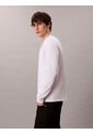 Camiseta Blanca De Manga Larga Con Monograma Calvin Klein de Calvin Klein