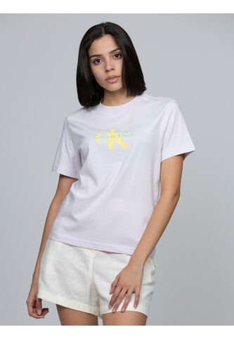 Camiseta Rosada Clásica Con Monograma Estampado Calvin Klein Calvin Klein