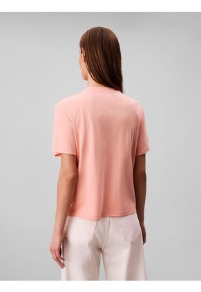 Camiseta Rosada Emblemática De Logo Calvin Klein