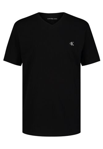 Camiseta Negra De Manga Corta Con Cuello V Calvin Klein Calvin Klein