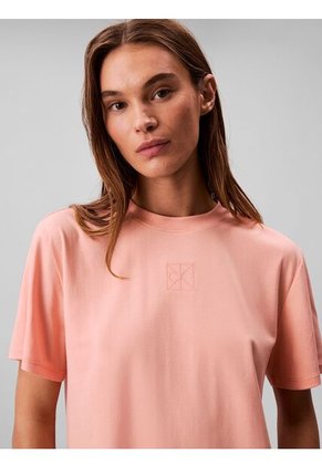 Camiseta Rosada Emblemática De Logo Calvin Klein