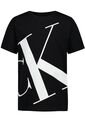 Camiseta Negra De Manga Corta Con Logo CK Grande Calvin Klein de Calvin Klein