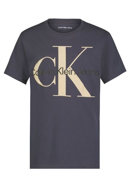 Camiseta Azul Con Monograma Para Niño Calvin Klein