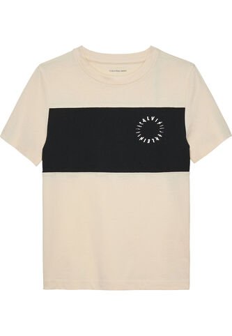 Camiseta Blanca De Manga Corta Con Diseño De Bloques De Color Calvin Klein Calvin Klein