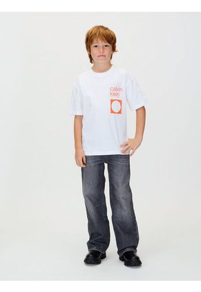 Camiseta Blanca Relaxed Con Estampado City Scene Calvin Klein