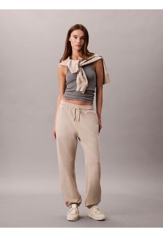 Pantalón Beige De Chándal Holgado De Felpa De Gran Calidad Calvin Klein Calvin Klein