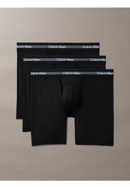 Pack Negro De 3 Bóxers Brief Largos Calvin Klein