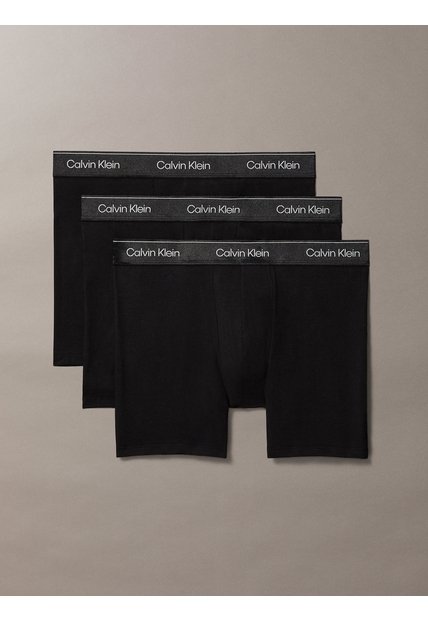 Pack Negro De 3 Bóxers Brief - Icon Cotton Stretch Calvin Klein
