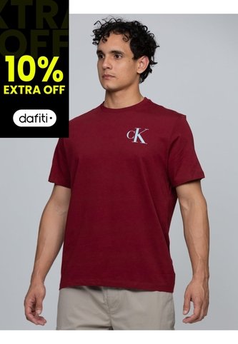 Camiseta Vino Tinto Con Monograma 30s Calvin Klein Calvin Klein