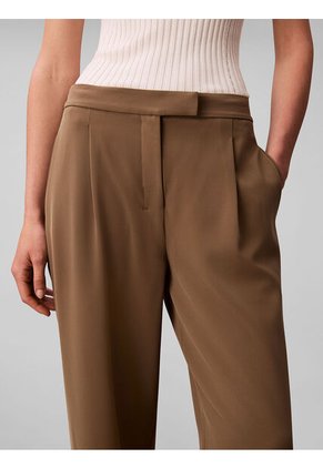 Pantalón Verde Recto De Sarga Tailored Calvin Klein