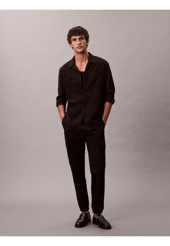 Pantalón Negro Cargo Skinny De Sarga Elástica Calvin Klein Calvin Klein