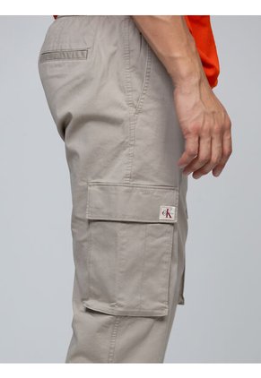 Pantalón Beige Cargo Skinny De Sarga Elástica Calvin Klein