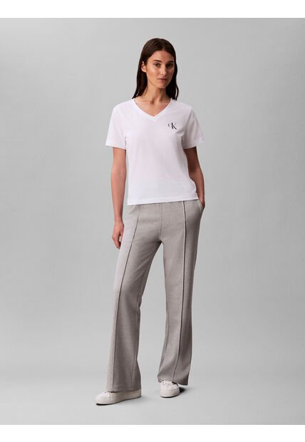 Pantalón Gris Deportivo De Felpa Francesa Con Logo Retro Calvin Klein