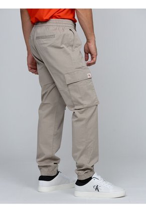 Pantalón Beige Cargo Skinny De Sarga Elástica Calvin Klein