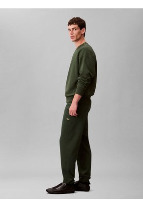 Jogger Verde De Felpa Con Monograma Calvin Klein