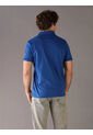 Polo Azul Clásico Con Monograma Bordado Calvin Klein de Calvin Klein