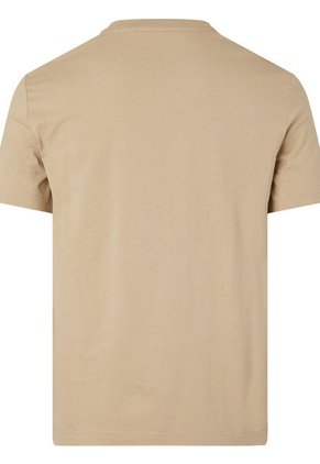 Camiseta Con Logo Hombre Beige Calvin Klein