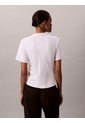 Camiseta Blanca De Manga Corta Con Logo Estampado Manuscrito Calvin Klein de Calvin Klein