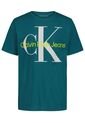 Camiseta Verde Manga Corta Con Logo De Monograma Calvin Klein de Calvin Klein