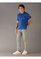 Polo Azul Clásico Con Monograma Bordado Calvin Klein de Calvin Klein