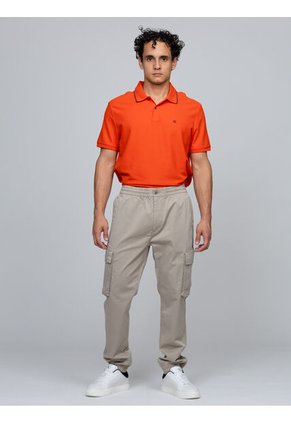 Pantalón Beige Cargo Skinny De Sarga Elástica Calvin Klein