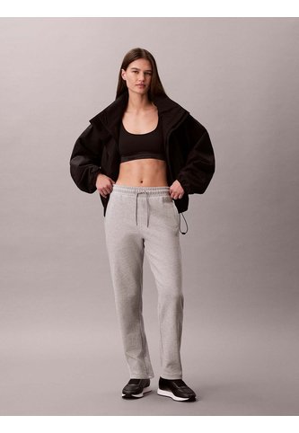 Pantalón Gris Barrel De Terry Premium Con Monograma Calvin Klein Calvin Klein