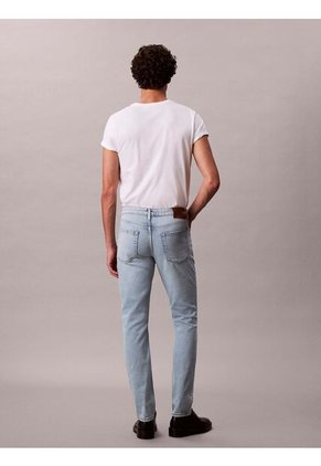Jeans Celeste De Corte Slim Con Efecto Marmoleado Calvin Klein