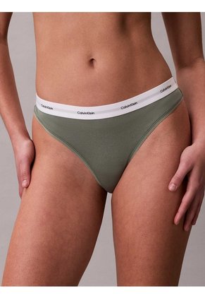 Tanga Verde - Cotton Stretch Rib Calvin Klein