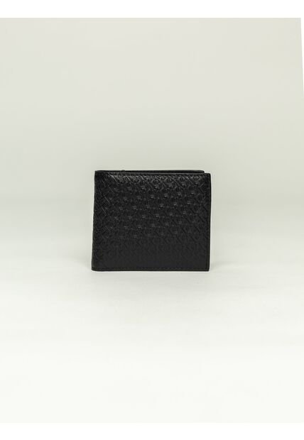 Billetera Negra Billfold Con Monograma Calvin Klein