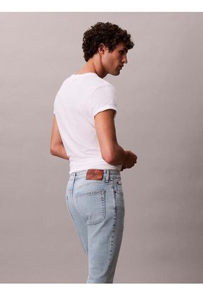 Jeans Celeste De Corte Slim Con Efecto Marmoleado Calvin Klein