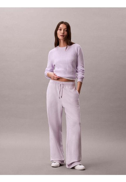 Pantalón Lila De Pierna Ancha Calvin Klein