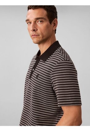 Polo Negro Ottoman A Rayas Calvin Klein