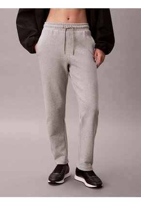 Pantalón Gris Barrel De Terry Premium Con Monograma Calvin Klein