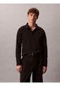 Polo Negro Manga Larga De Algodón Premium Con Tejido Interlock Calvin Klein de Calvin Klein