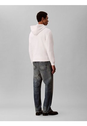 Buzo Blanco Con Capucha De Corte Regular Calvin Klein