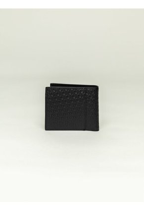Billetera Negra Billfold Con Monograma Calvin Klein