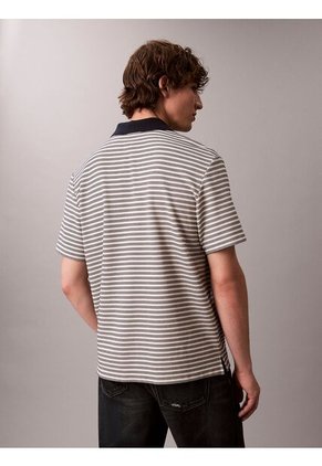 Polo Beige Ottoman A Rayas Calvin Klein