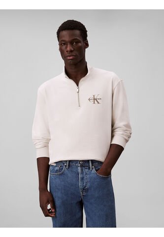 Saco Beige Con Cuello Semi Alto Y Cierre De Cremallera Calvin Klein Calvin Klein